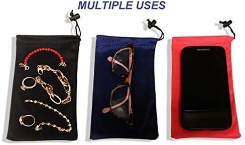 Mamlyn Sunglasses Pouch Soft Slim Glasses and Phone Case with Drawstring Closure in Kuwait