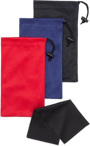 Mamlyn Sunglasses Pouch Soft Slim Glasses and Phone Case with Drawstring Closure in Kuwait