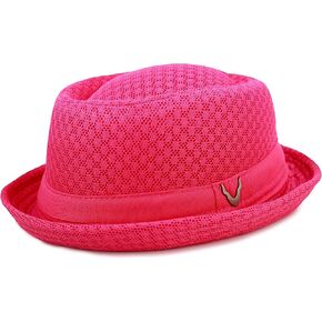 قبعة The Hat Depot للجنسين خفيفة الوزن كلاسيكية ناعمة ورائعة من نسيج شبكي من لحم الخنزير