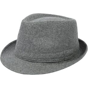 Men's Classic Manhattan Structured Trilby Fedora Hat for Women