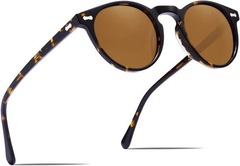 Carfia Vintage Polarized Sunglasses for Men UV400 Protection Retro Fashion Eyewear Hand-crafted Acetate Frame CA5288L in Saudi Arabia