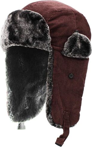 Basic Solid Blank Aviator Trapper hat Trooper Ear Flaps Ushanka Eskimo Russian Warm Winter Cold in Saudi Arabia