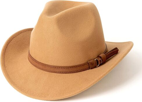 HUDANHUWEI Western Cowboy Hat Wide Brim Outdoor Fedora Hat in Kuwait