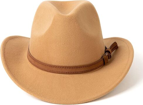 HUDANHUWEI Western Cowboy Hat Wide Brim Outdoor Fedora Hat in Kuwait