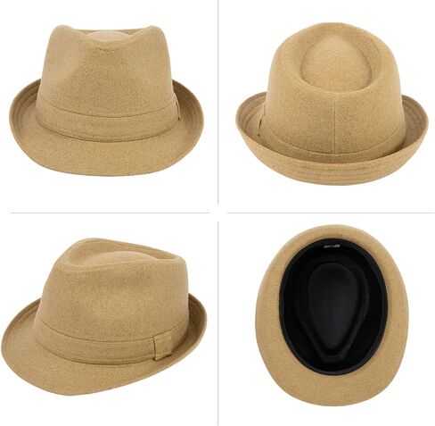 Men's Classic Manhattan Structured Trilby Fedora Hat for Women in Kuwait