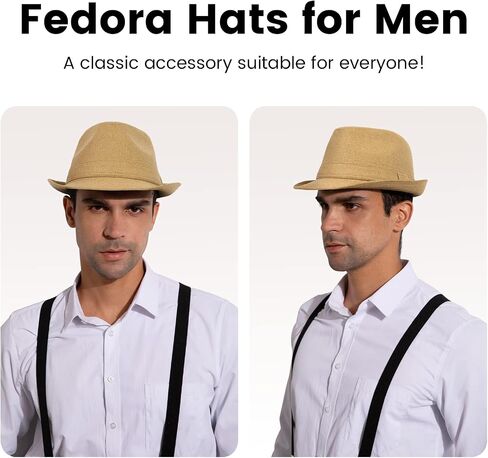 Men's Classic Manhattan Structured Trilby Fedora Hat for Women in Kuwait