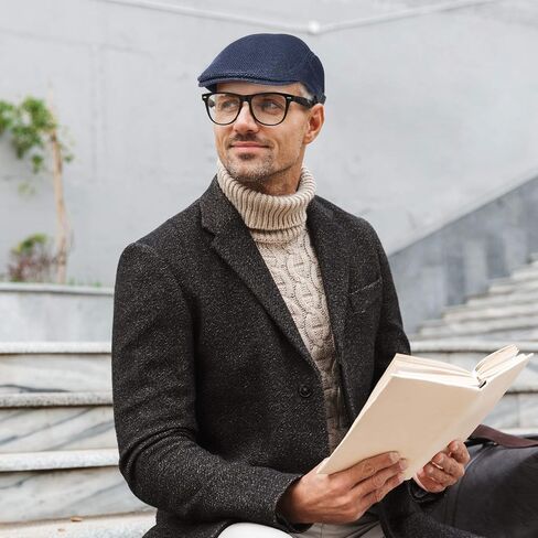 Geyoga 3 Pieces Mesh Newsboy Cap Mesh Breathable Summer Cap Adjustable Newsboy Beret Cap Cabbie Flat Cap in Kuwait