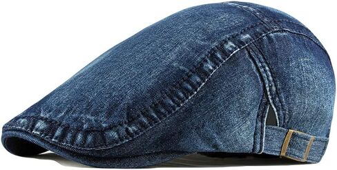 2 Pack Mens Denim Cotton Newsboy Cap Ivy Gatsby Driving Hunting Cabbie Hats in Kuwait