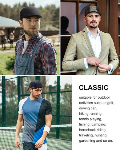 Zhanmai 4 Pieces Newsboy Hats for Men Summer Cabbie Cap Newsboy Flat CapIvy Cap Newsboy Hunting Hat for Men in Saudi Arabia