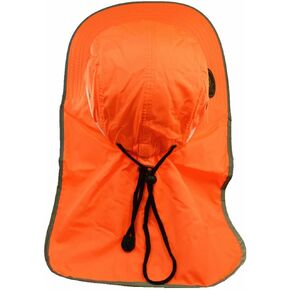 قبعات Exgreem Hi Vis العاكسة للسلامة القابلة للتنفس باللون الأخضر/البرتقالي ذات غطاء للرقبة وغطاء بوني in Kuwait