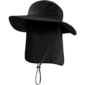 Home Prefer Outdoor UPF50+ Mesh Sun Hat Wide Brim Fishing Hat with Neck Flap Sun Hat for Men Women in Saudi Arabia