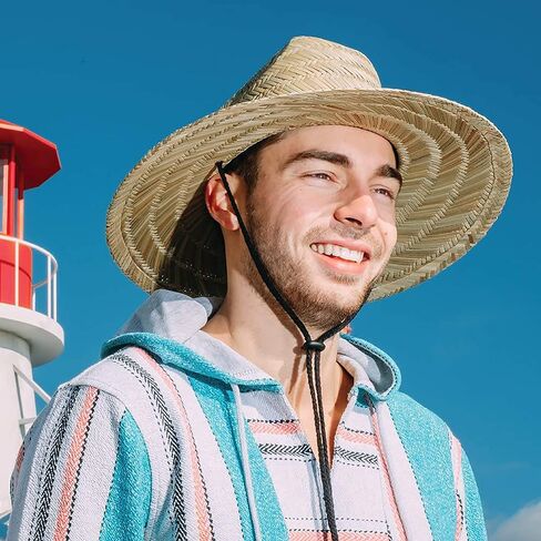 Men’s Classic Straw Sun Beach Hat - Wide Brim in Saudi Arabia