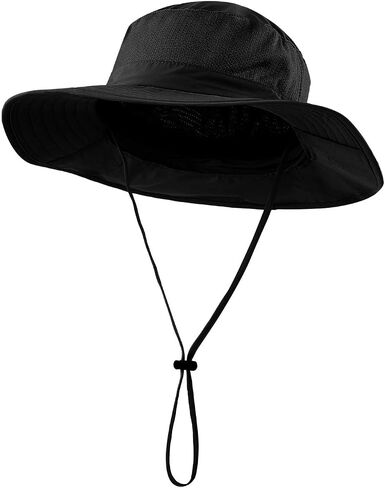 Home Prefer Outdoor UPF50+ Mesh Sun Hat Wide Brim Fishing Hat with Neck Flap Sun Hat for Men Women in Kuwait