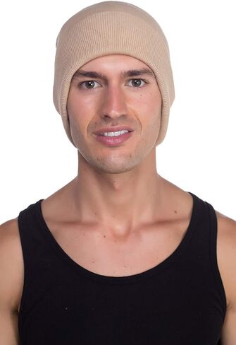 Top Level Beanie Men Women - Unisex Cuffed Plain Skull Knit Hat Cap in Kuwait