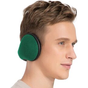TALONITE Winter Ear Muffs for Men & Women - Foldable Fleece Ear Warmers - Pefer for Outdoor Skiing - Behind the Head Earmuffs