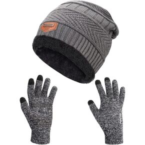 MAYLISACC قبعة صغيرة متماسكة للشتاء ووشاح أو قفازات تعمل باللمس مجموعة من قطعتين للرجال والنساء in Kuwait