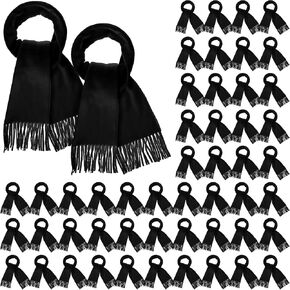 48 Pcs Winter Scarves Bulk Cashmere Feel Warm Scarf with Tassel Edge Soft Scarf for Men Women Unisex Donation Unisex in Saudi Arabia