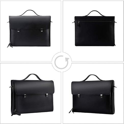 Leathario Leather Briefcase for Men Leather Laptop Bag Shoulder Messenger Bag Business Work Bag in Saudi Arabia