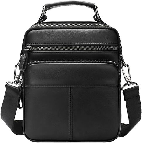 Genuine Leather Messenger Bag for Men, Work Crossbody Handbag Bag Casual Shoulder Day Pack 9.1 inch Briefcase in Kuwait