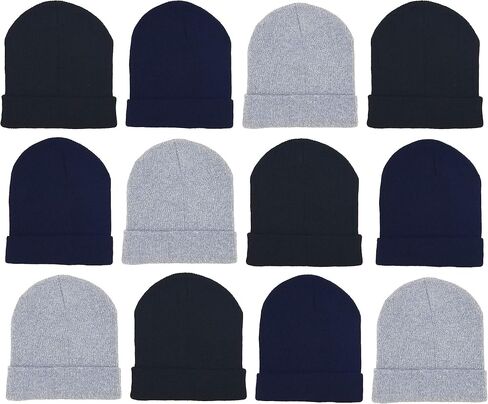 48x Winter Beanies & Gloves Combo Pack, Bulk Pack for Men Women, Warm Cozy Gift in Kuwait