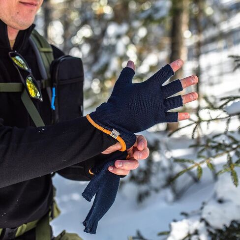 Merino Wool Fingerless Gloves - Hunting and Fishing Glove Liner in Saudi Arabia