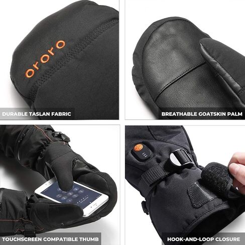 ORORO Heated Mittens for Women and Men, Rechargeable Heated Gloves for Skiing Hiking and Arthritic Hands in Saudi Arabia