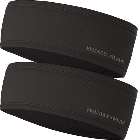 The Friendly Swede Ear Warmer Headband for Women and Men, Ear Warmers for Women, Outdoors / Cycling / Hiking / Running Headband for Women, Ear Covers, Ear Warmers for Men, Liner Under Helmets (2-Pack) in Saudi Arabia