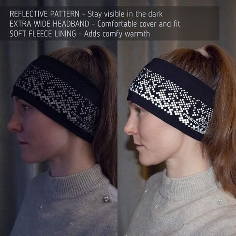 The Friendly Swede Ear Warmer Headband for Women and Men, Ear Warmers for Women, Outdoors / Cycling / Hiking / Running Headband for Women, Ear Covers, Ear Warmers for Men, Liner Under Helmets (2-Pack) in Saudi Arabia