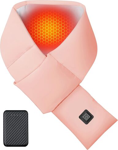 وشاح ساخن - وسادة تدفئة للرقبة، أوشحة قابلة لإعادة الشحن للرجال والنساء مع بطارية، 3 مستويات تسخين، هدية عيد الميلاد in Kuwait