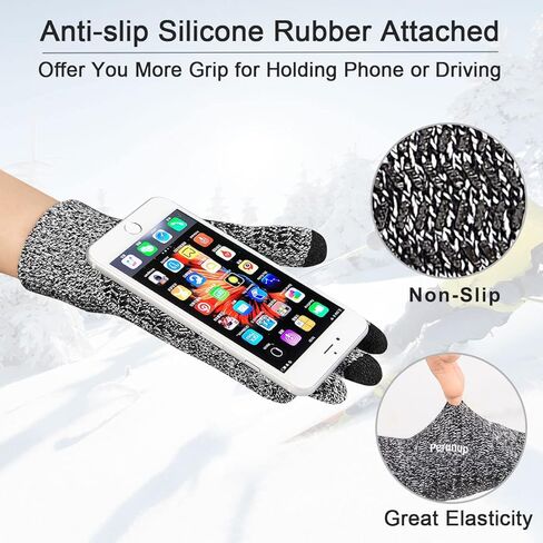 MAYLISACC قبعة صغيرة متماسكة للشتاء ووشاح أو قفازات تعمل باللمس مجموعة من قطعتين للرجال والنساء in Kuwait