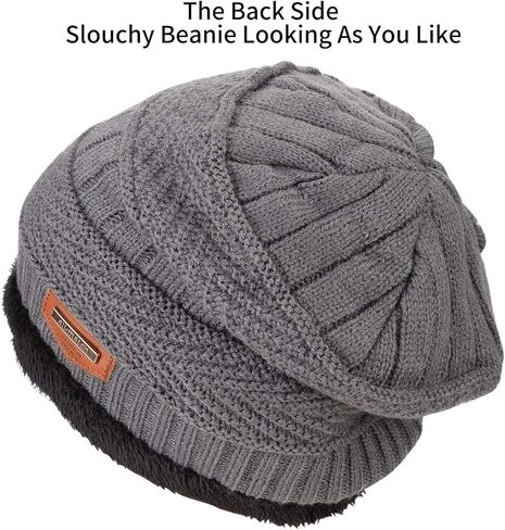 MAYLISACC قبعة صغيرة متماسكة للشتاء ووشاح أو قفازات تعمل باللمس مجموعة من قطعتين للرجال والنساء in Kuwait