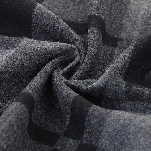 Mens Winter Warm Cashmere Scarf Plaid Tassel Scarf for Men Soft Long Cotton Scarves in Saudi Arabia