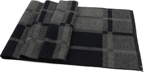 Mens Winter Warm Cashmere Scarf Plaid Tassel Scarf for Men Soft Long Cotton Scarves in Saudi Arabia