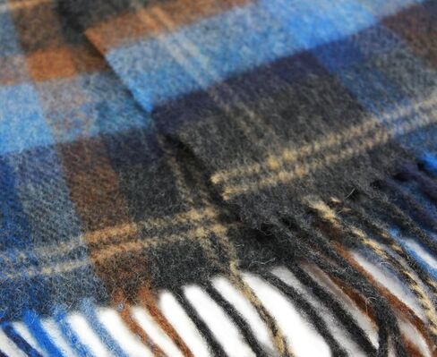 100% Irish Lambswool Plaid Scarf, Soft & Warm, Celtic Tartan Pattern, Imported in Saudi Arabia