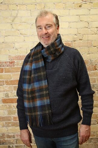 100% Irish Lambswool Plaid Scarf, Soft & Warm, Celtic Tartan Pattern, Imported in Saudi Arabia