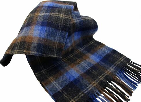 100% Irish Lambswool Plaid Scarf, Soft & Warm, Celtic Tartan Pattern, Imported in Saudi Arabia