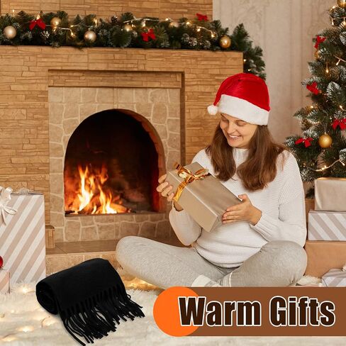 48 Pcs Winter Scarves Bulk Cashmere Feel Warm Scarf with Tassel Edge Soft Scarf for Men Women Unisex Donation Unisex in Saudi Arabia