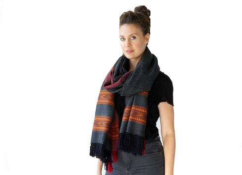 Om Shanti Crafts Meditation or Prayer Shawl or Plain Blanket, Wool Shawl/Wrap, Oversize Scarf. Unisex in Saudi Arabia