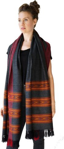 Om Shanti Crafts Meditation or Prayer Shawl or Plain Blanket, Wool Shawl/Wrap, Oversize Scarf. Unisex in Saudi Arabia