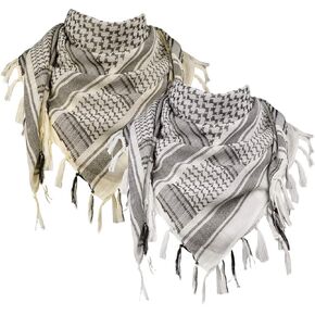 FREE SOLDIER Scarf Military Shemagh Tactical Desert Keffiyeh Head Neck Scarf Arab Wrap with Tassel 43x43 inches