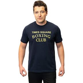 Times Square Boxing Club Gym T-Shirt - Vintage Boxing Apparel Workout Tees - Midnight Navy in Saudi Arabia