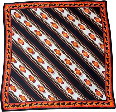 Austin Accent Cowboy Bandana 100% Silk Scarf Wild Rag 34 Inch Multiple Colors in Saudi Arabia