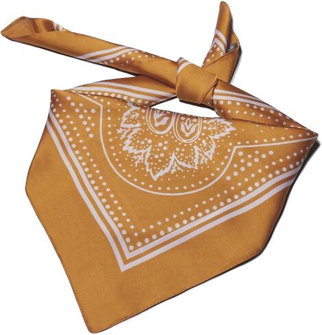 VANLINKER 27.5 Inches Silk Head Scarf for Women Men Vintage Bandanas Satin Hair Scarf Silk Wrap Neck Square Scarves VL9549 in Saudi Arabia