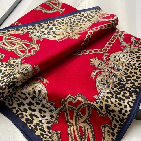 PoeticEHome 100% Mulberry Silk Neck Scarf 21"x21" Small Square Scarfs for Women Gift Packed in Saudi Arabia