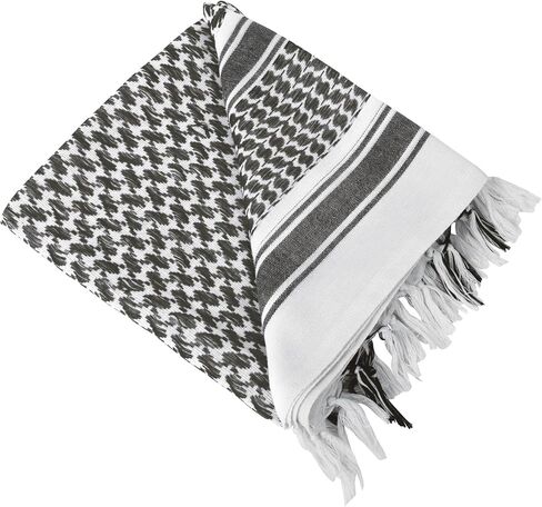 Military Shemagh Tactical Desert Scarf, 100% Cotton Keffiyeh Neck Head Scarf Wrap for Men Women in Saudi Arabia