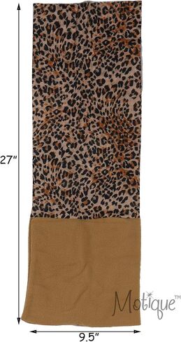 Patterned Neck Gaiter Face Scarf With Fleece Bottom in Kuwait