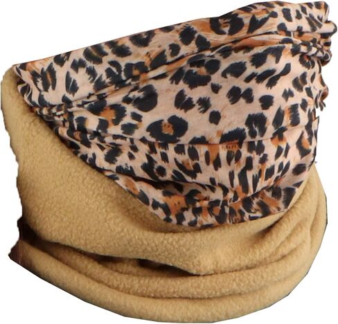 Patterned Neck Gaiter Face Scarf With Fleece Bottom in Kuwait