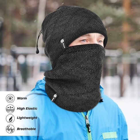 Botack Neck Warmer Gaiter, Thick Fleece Winter Warm Face Mask Scarf for Men Women Skiing Cycling in Saudi Arabia