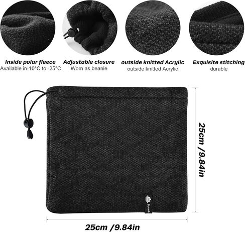 Botack Neck Warmer Gaiter, Thick Fleece Winter Warm Face Mask Scarf for Men Women Skiing Cycling in Saudi Arabia