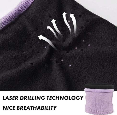 Botack Neck Warmer Gaiter, Thick Fleece Winter Warm Face Mask Scarf for Men Women Skiing Cycling in Kuwait